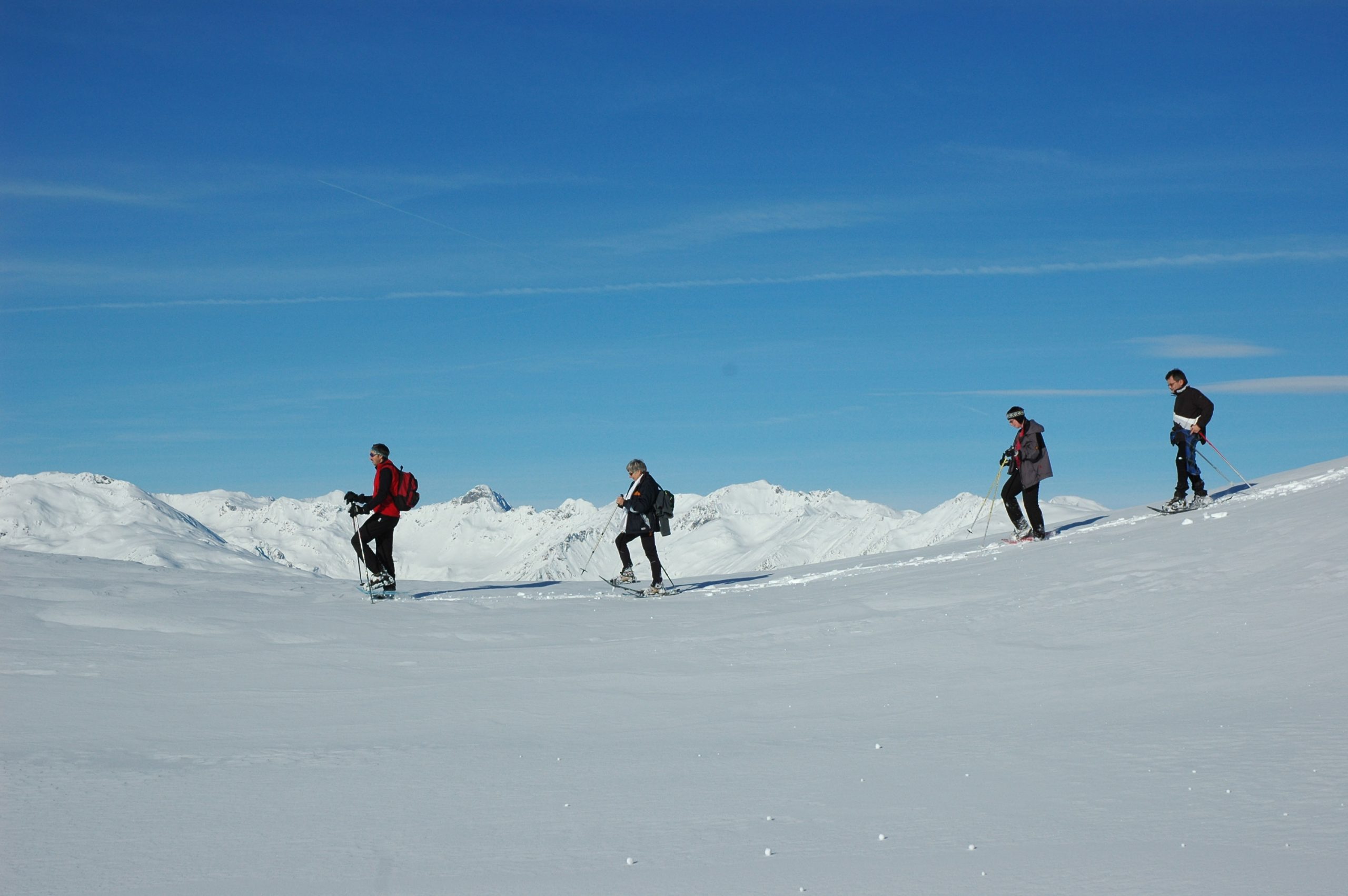 Snowshoeing straight from the door
